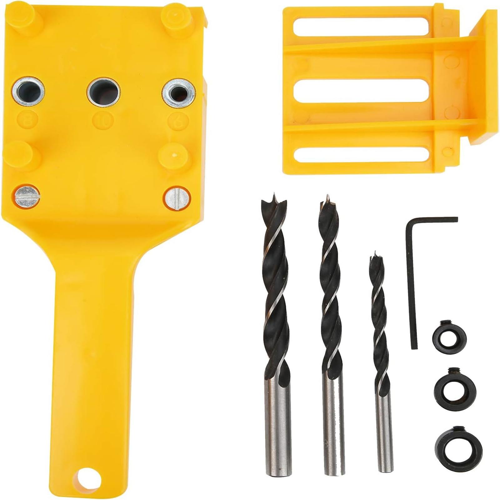 

8Pcs Woodworking Punch Hole Locator Set High Precision Adjustable Wood Drilling Straight Hole Doweling Tool Fits For 6mm, 8mm, And 10mm Drill Bits 3154A (set of 8)