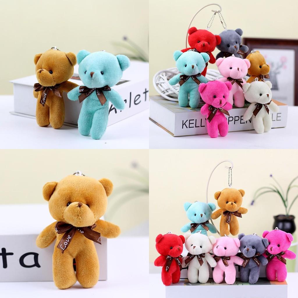 Adorable Teddy Bear Plush Toy Keychain Soft Stuffed Animal Doll Cute Gift