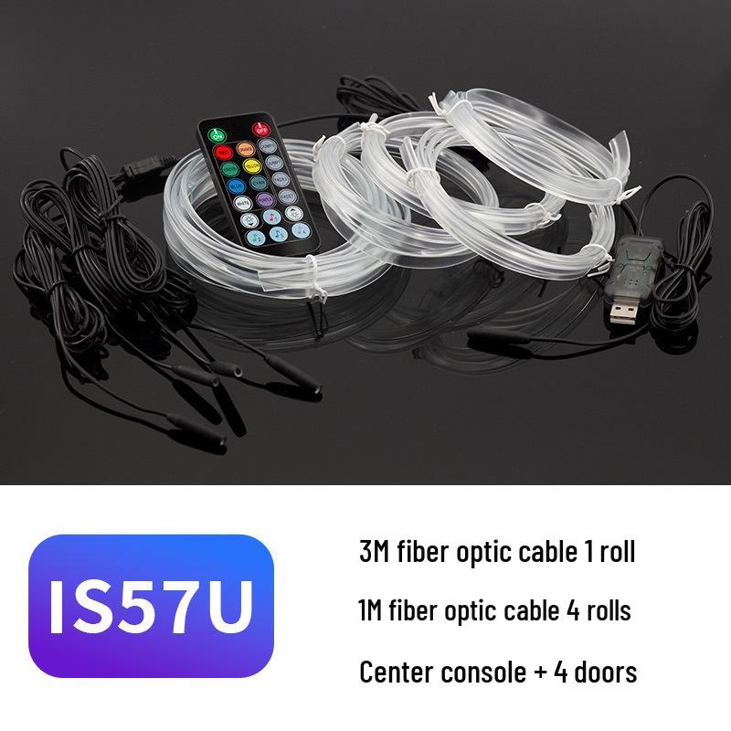 USB Voice-Controlled Car Ambient Light Strip: Wireless, Colorful Rhythm & Remote-Controlled Interior Light Guide