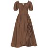 Women's Elegant And Beautiful Retro Drawstring Ruffle Dress