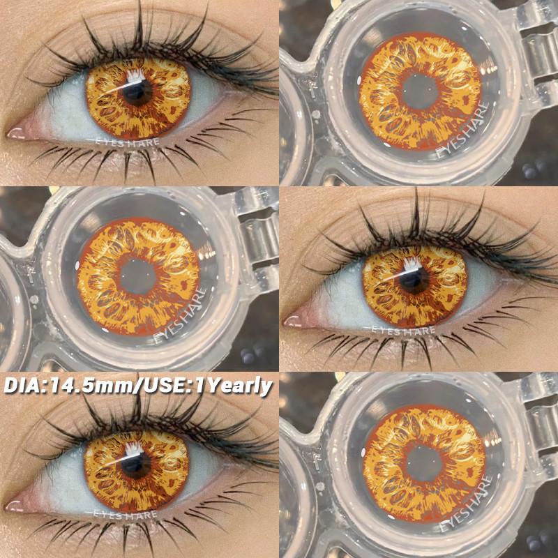 COD EYESHARE RAVEN BLACK Cosplay Contact Lenses Blood-red Halloween Eye Makeup Lens White/Black Crazy Cosplay Softlens