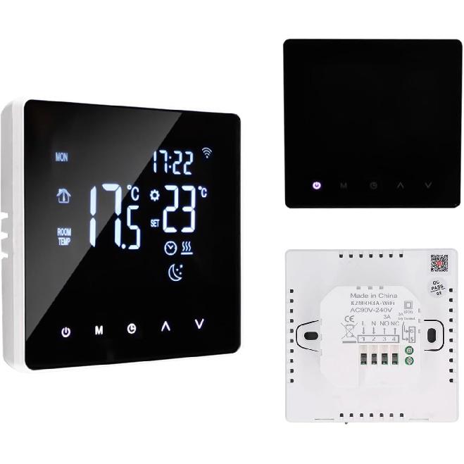 Wi-Fi Smart Thermostat Temperature Controller for Electric Heating LCD Display Touch Screen Week Programmable App Control Underfloor Heating