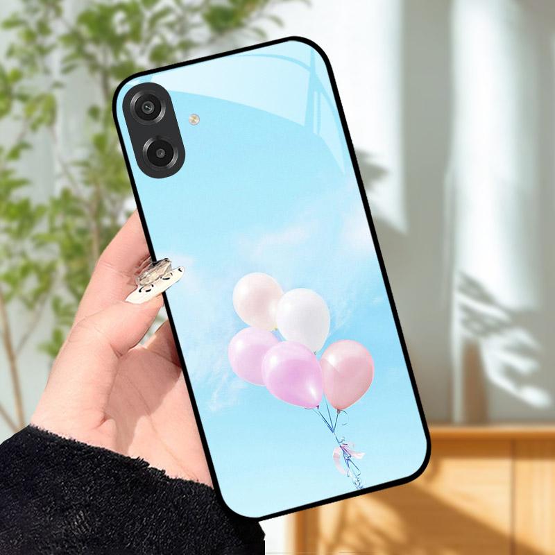 For Samsung Galaxy A07 Case Cool Lion Tempered Glass Phone Cases For GalaxyA07 A 07 SamsungA07 Full Camera Protection Cover Capa