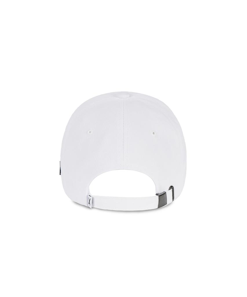 Bajal [Unisex] Studded Logo Oversized Ball Cap White