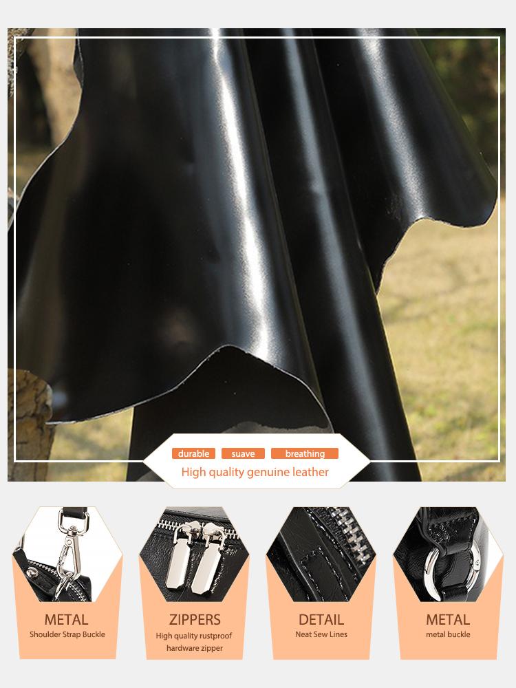 Zency Women High Quality Genuine Leather Boston Bag Roomy Pockets For Everyday Use