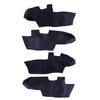 4 Bucăți Cover Panou Ușă Cotieră Auto Potrivit pentru Hyundai Santa Fe 2006 2007 2008 2009 2010 2011 2012 Piele Artificială Neagră
