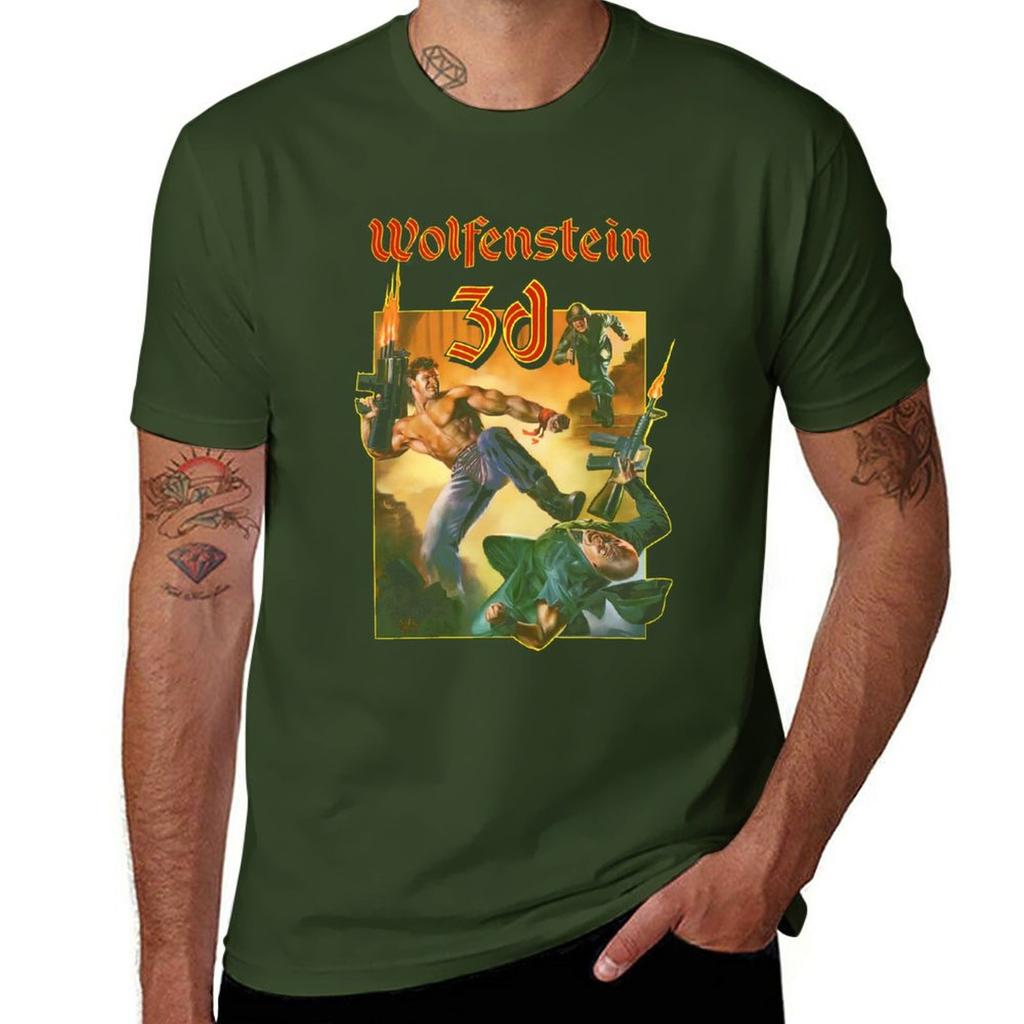 Wolfenstein 3D, Design T-Shirt Sommer Tops Jungen Weiß Kawaii Kleidung Herren T-Shirts