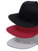 Spargel Simple Plain Flat Brim Snapback Baseball Cap Men's (Gray)