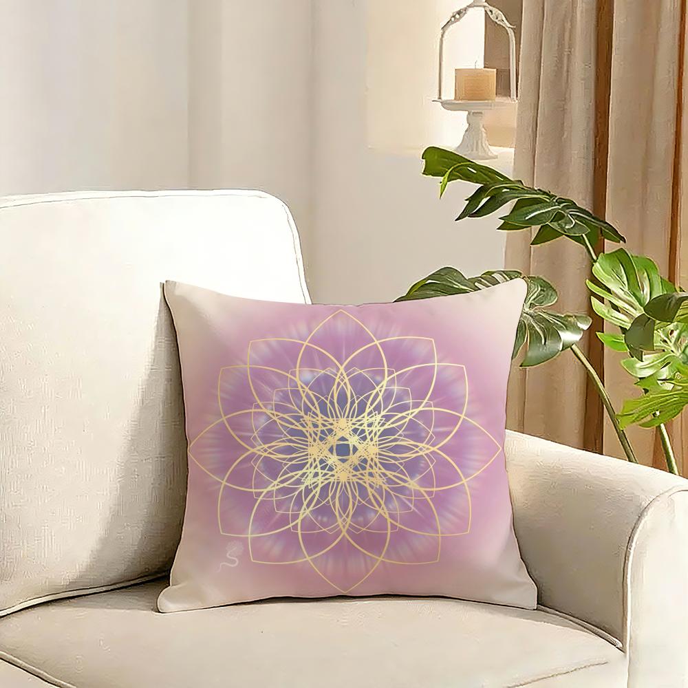 Nordic Midsummer Festival Cushion Cover Reversible Plush Pillow Cover Soft Fluffy Home Decor for Sofa Bedroom