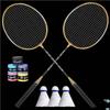 Langlebiges Nylon-Legierungs-Badminton-Schläger-Doppelset für Herren, Studenten, Offensive, Robust, Anfängerfreundlich, Sport Fitn Fans Zubehör