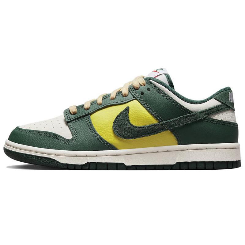 Nike Dunk Skateboard Shoes Unisex Low top Black/White/Green FD0350-133(TeamH-S-BOX)