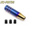 Aluminum Alloy Car Gear Shift Knob Burnt Gradient Finish Anti-Scratch Durable for Universal Auto Modification