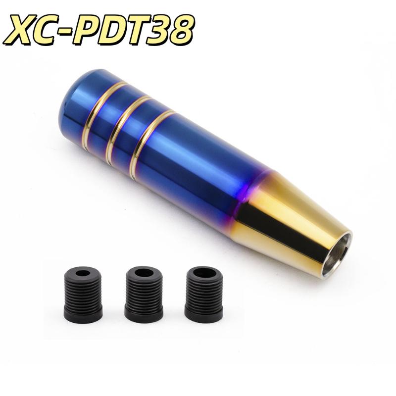 Aluminum Alloy Car Gear Shift Knob Burnt Gradient Finish Anti-Scratch Durable for Universal Auto Modification
