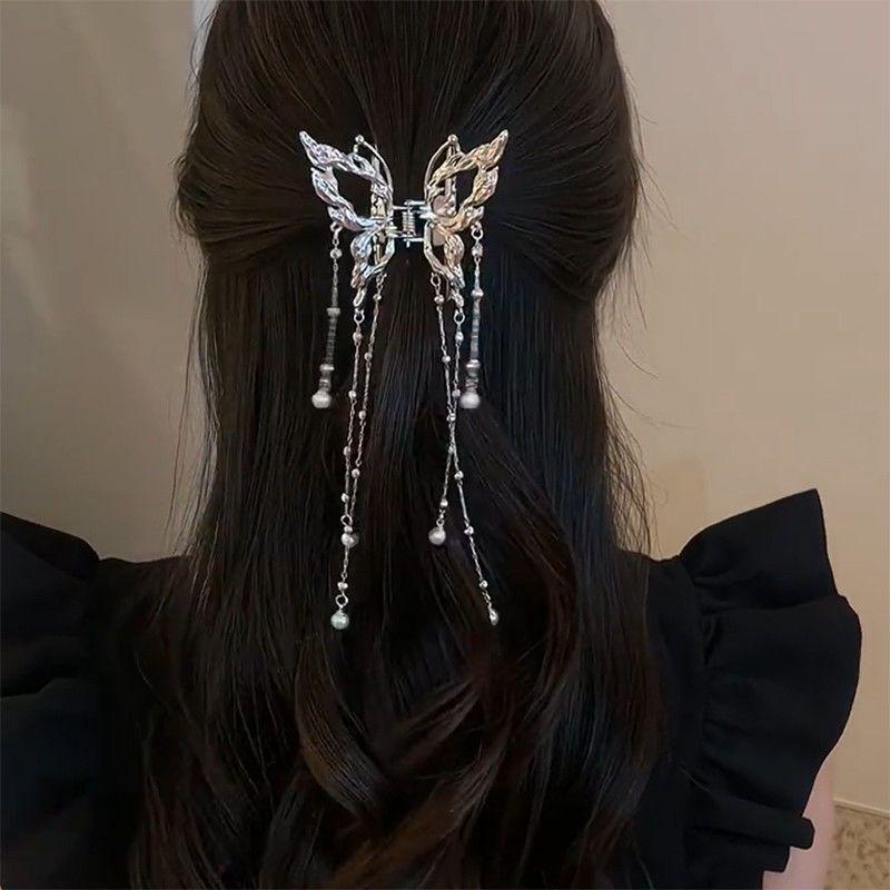 1pc Light luxury full diamond temperament flower hair pearl fashion edge clip bangs clip side sparkling diamond hairpin