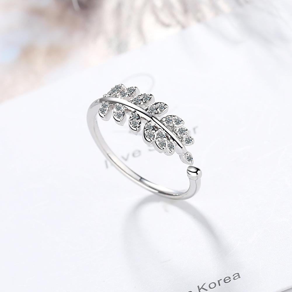 New 925 Sterling Silver Ring AAA Zircon Adjustable Simplicity Fashion Exquisite Women Jewelry Accessories Wedding Party Gift