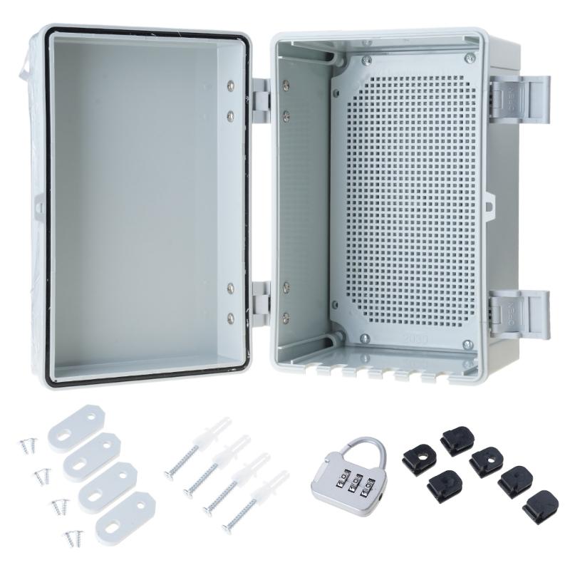 

Portable Sturdy Outdoor Junctions Box Waterproof With Lockable Lid and Easy Installation Hardware Daily Casual Use