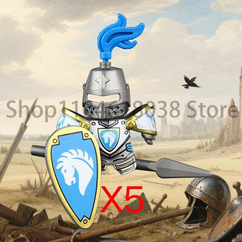 Medieval Military Figures Octopus Sea Demon Knights Building Blocks Weapons Accessories Sword Temple Spear Shield MOC MINiBricks