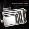 304 Stainless Steel Extra Large Deep Rectangular Self-Service Food Basin with Lid