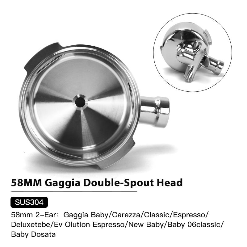 

AliKisscafe 58MM Coffee Portafilter For GAGGIA Classic Pro Double Spout Shot Espresso Machine Accessories Maker Barista Tools