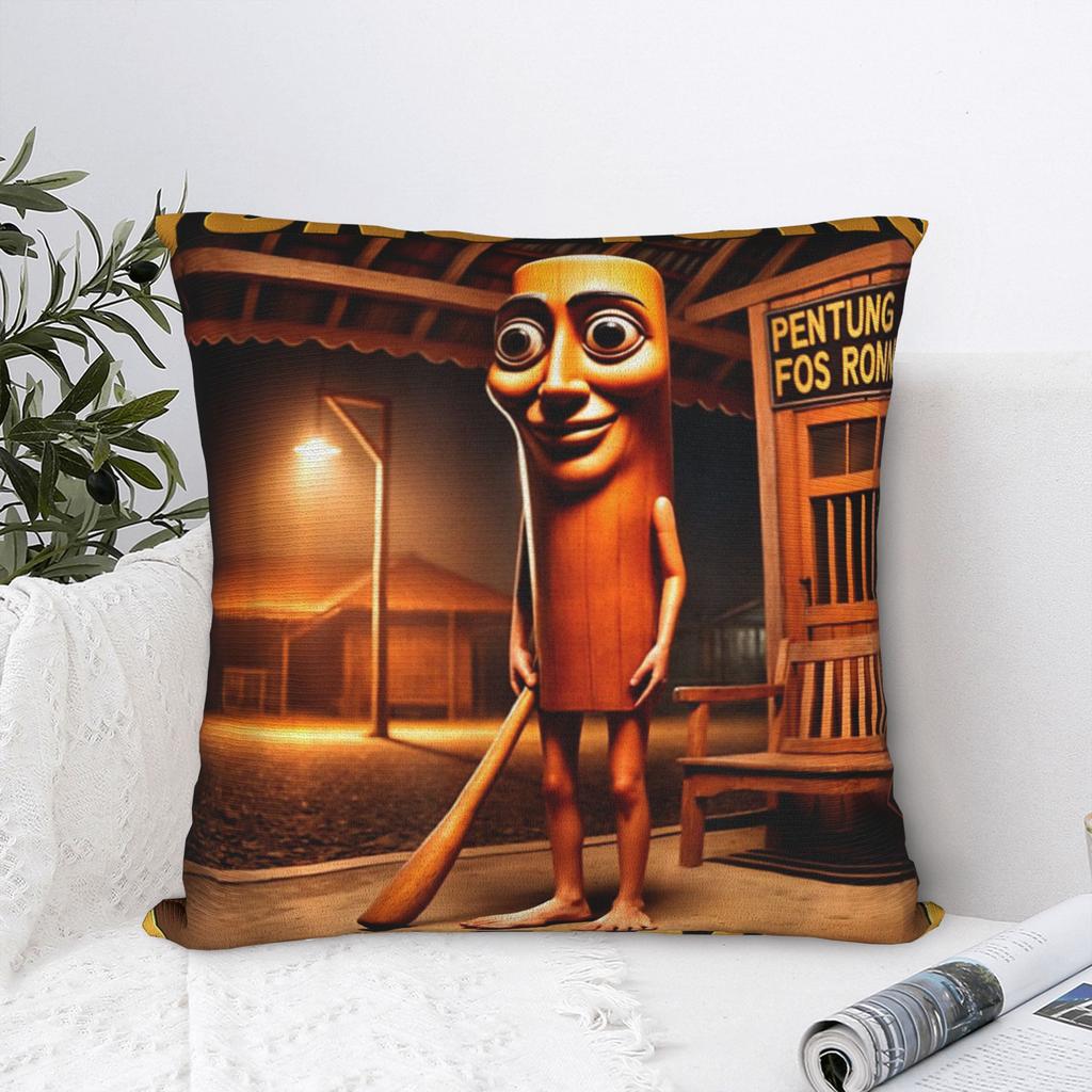 Federa Cuscino Tung Tung Sahur Italiana Copricuscino Comodo Copricuscino Vintage per Divano Decorazione Casa
