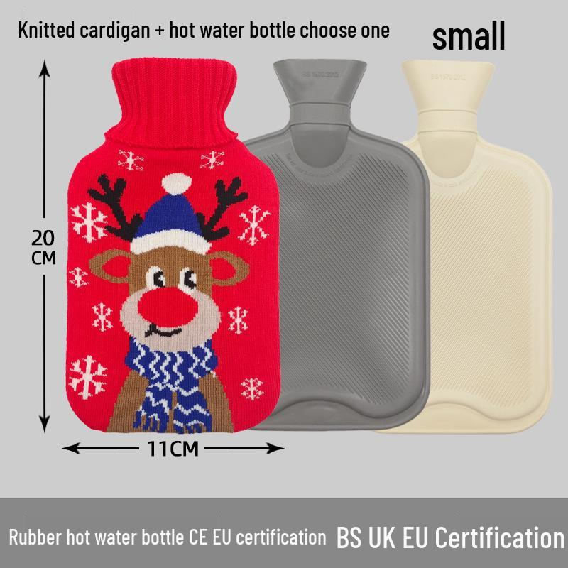Explosion-Proof Hot Water Bottle: Rubber Design for Stomach and Feet, Long-Lasting Warmth