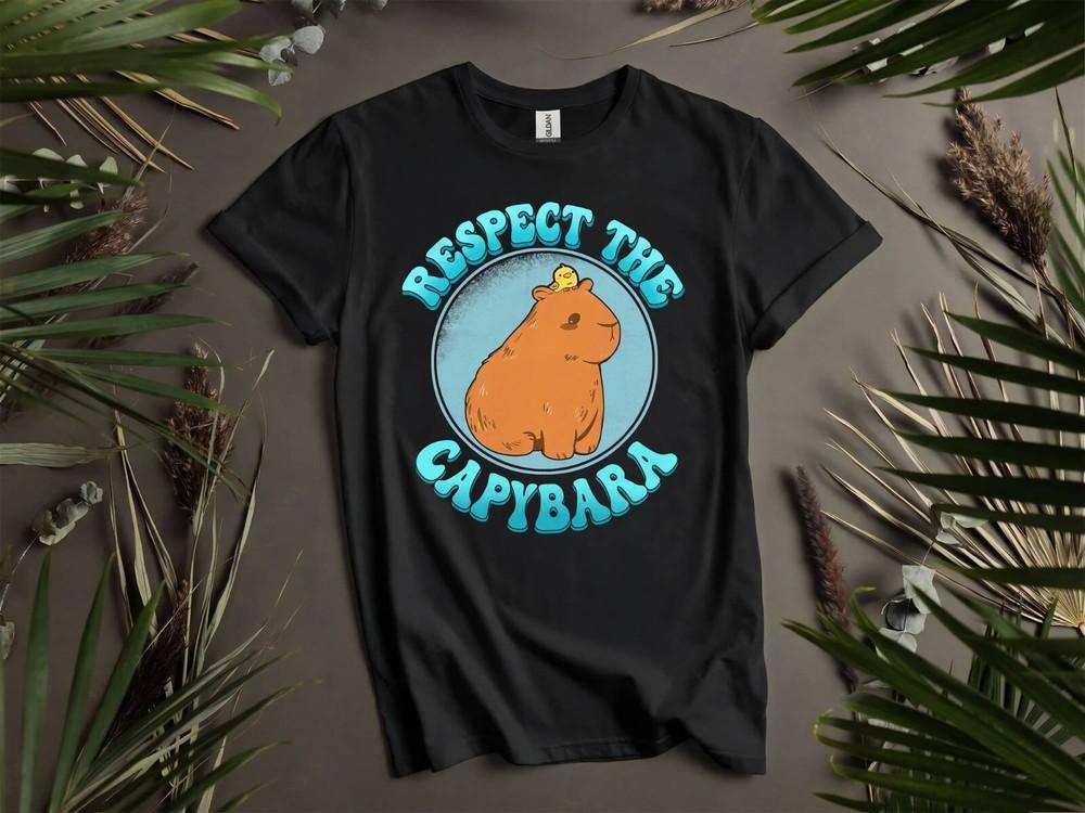 

Funny Respect Capybara and Bird T-shirt T shirt Men Women Unisex Tshirt K490 L