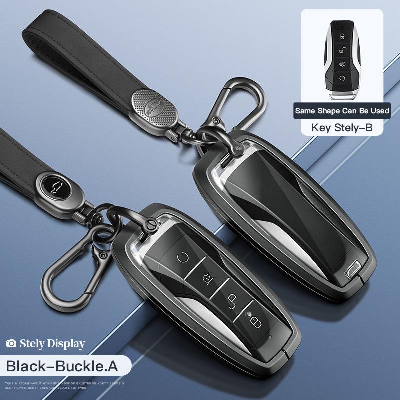 BYD Key Case for Tang DM/MAX/Song Pro/Qin PLUS/Yuan Cars - Full Wrap Shell Buckle