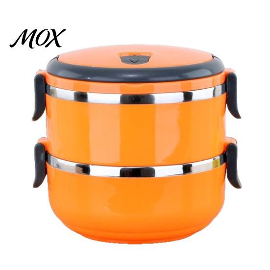 Leak Proof Meal Prep Stackable Insulated Lunch Box with Handle, Stainless Steel Interior Easy Cleaning Outdoor Picnic Food Container Design,