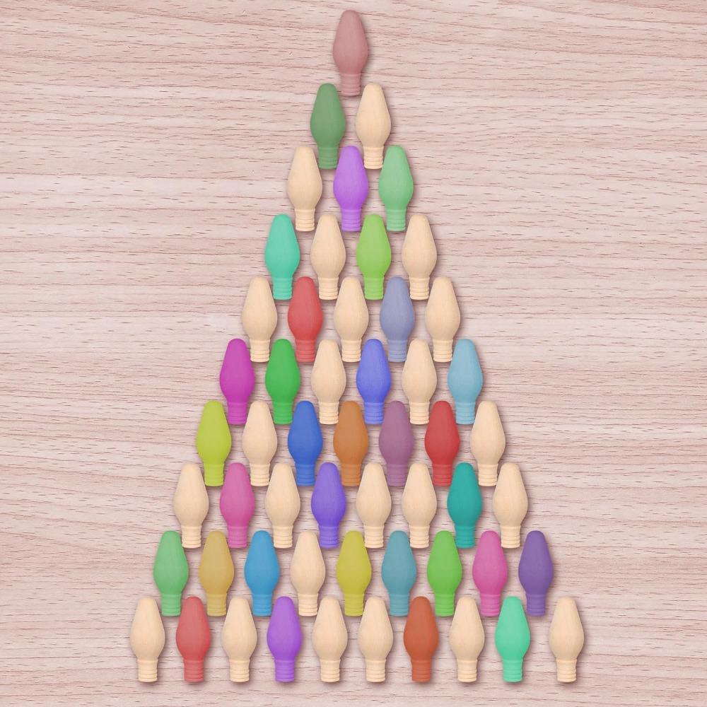 Wooden Christmas Light Bulb Wooden Home Diy  Small Mushroom Bell Pendant  Wooden Jewelry
