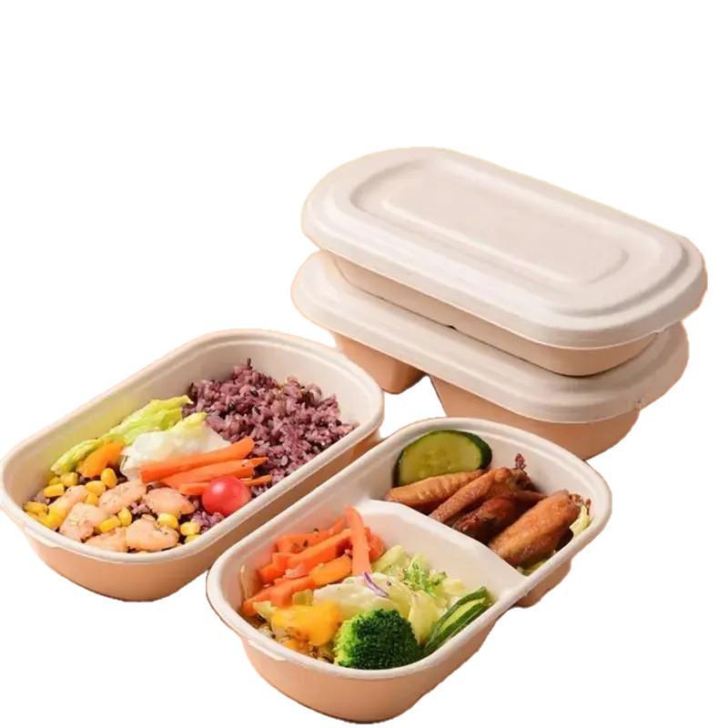 Disposable Bento Box: Single/Double Grid, Food Grade, Ideal for Fruit & Meals