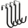 2pcs Multi-Functional Metal Hooks with Rubber-Coated Protection, Over-the-Door Hooks, Durable Heavy-Duty Storage Hooks