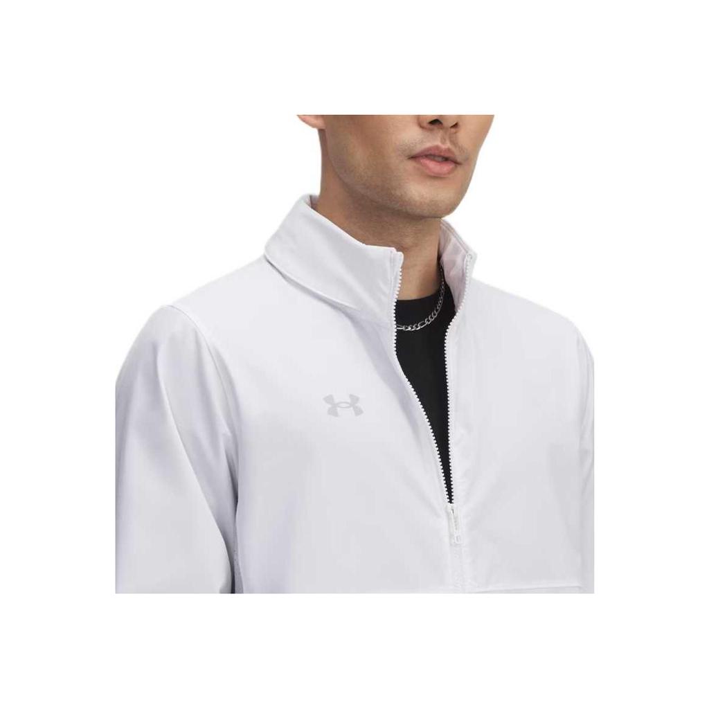 Under Armour Rival Storm Comfortable Casual Fashion Simple Versatile Jacket Men Jacket White 1390159-100