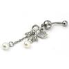 Frauen-Schmetterlings-Ball-Knopf-Langhantel-Stab-Körper-Piercing-Bauch-Nabel-Ring