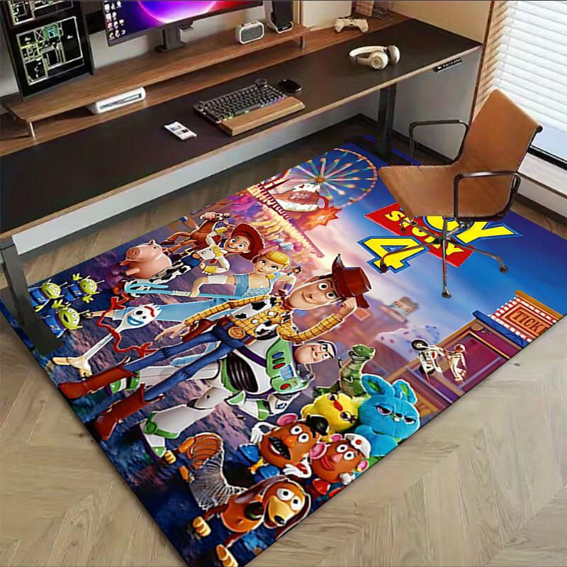 1pc Toy Story Adventure Carpet for Playroom Bedroom Living Room Sofa Home Decor,kids Game Area Rug Non-slip Floor Mat Y72936