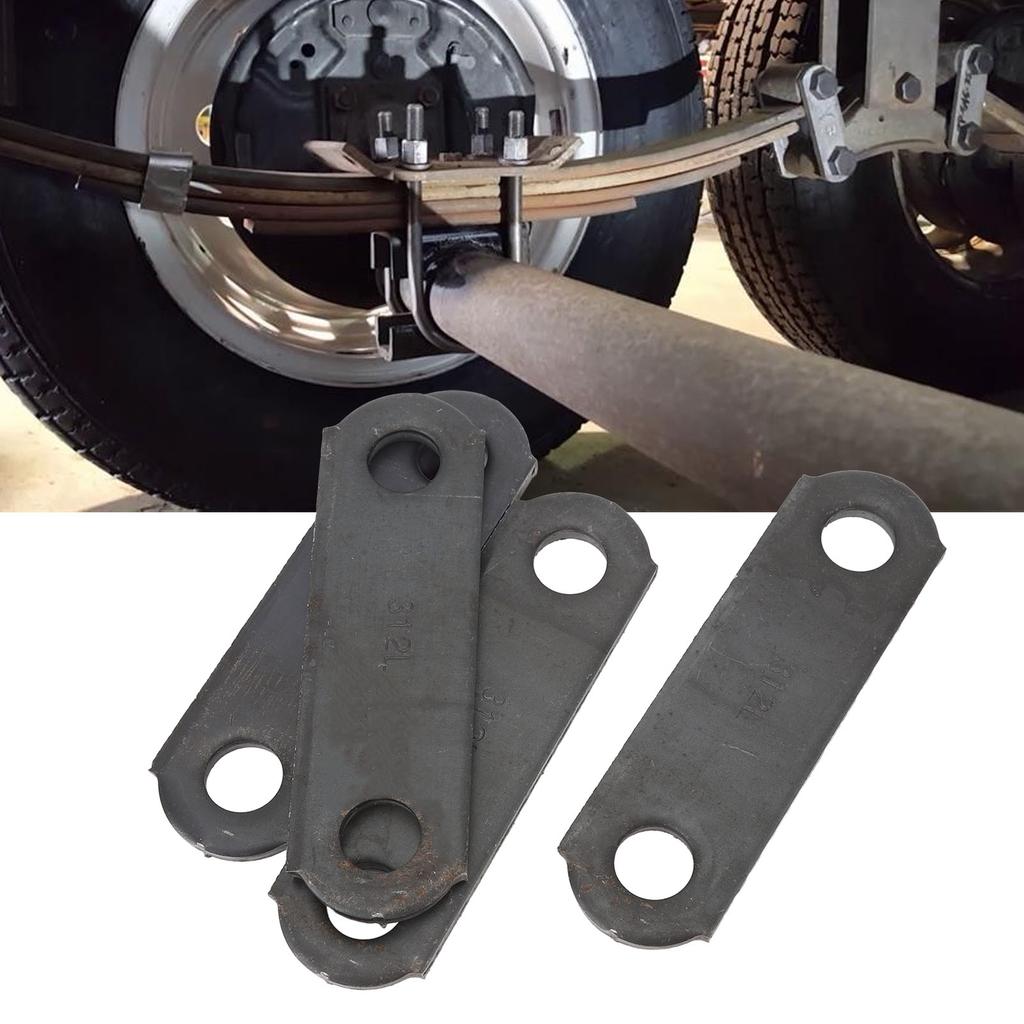 4PCS Trailer Spring Shackle Strap Links 3 1/8in Length Heavy Duty Steel for Double Eye Leaf Spring