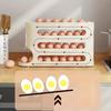 4 Tiers Fridge Egg Rack Automatic Rolling Egg Holder Storage Box Container Kitchen Refrigerator Egg Dispenser Fridge Organizer