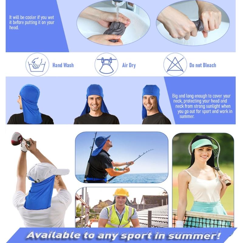 3PCS Sport Skull Cap Moisture Wicking Helmet Liner Hat For Men Women And Kids Sun Protections with Neck Shielding