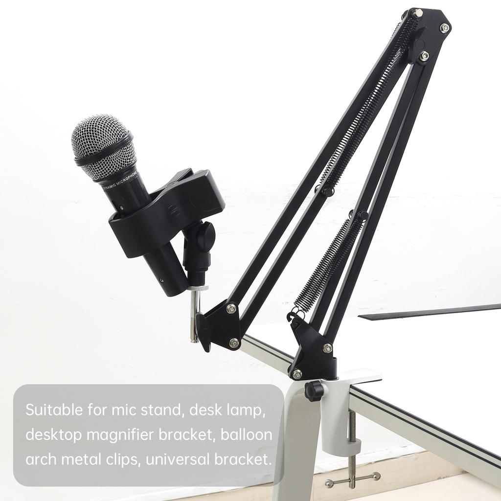 Zacisk Stołowy ze Stopu Aluminium, Z Regulowaną Śrubą Pozycjonującą, Pasuje do Statywu Mikrofonowego na Ramię i Innych Akcesoriów Audio