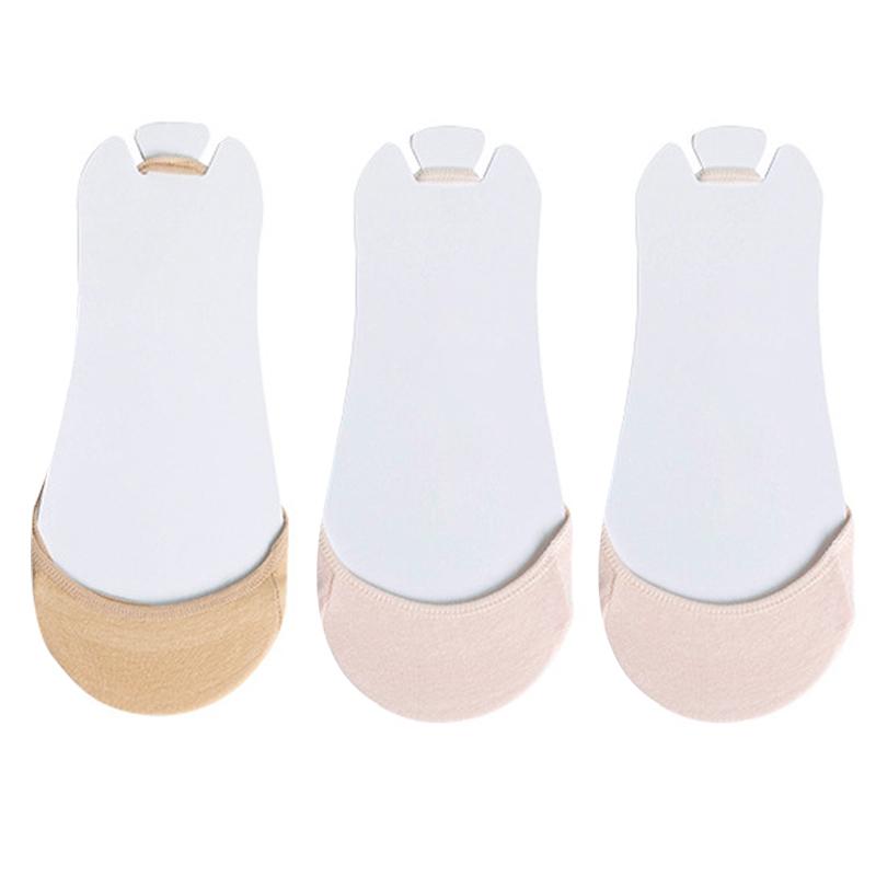 3Pairs/lot Sling Women's Cotton Boat Socks Summer Non-slip Invisible Shallow Half-soled Socks That Do Not Fall Off The Socks