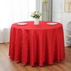 Verdickte Jacquard-Rundtischdecke für Esstisch, Hochzeit, Bankett oder Restaurant, Verschiedene Stile & Farben
