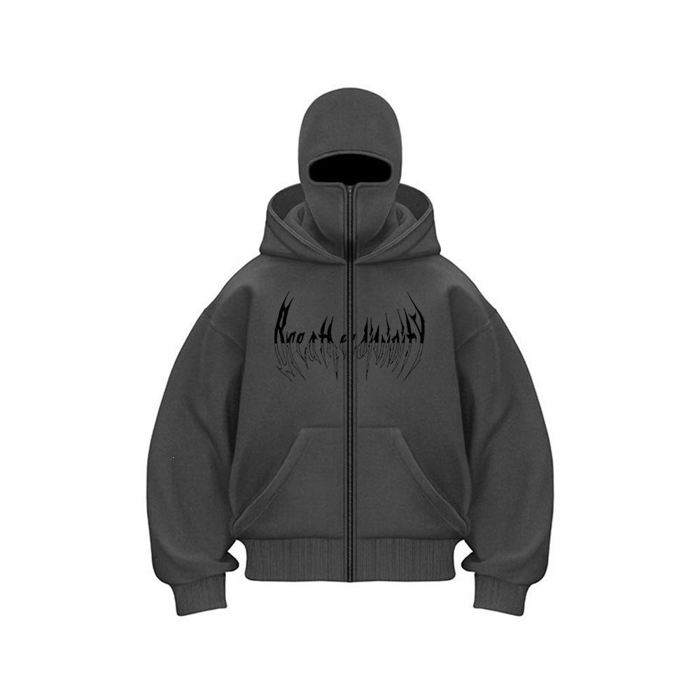 Trendy DIY Plain Zipper Hooded Sweatshirt for Men & Women - Double Hood, Perfect for Spring and Autumn