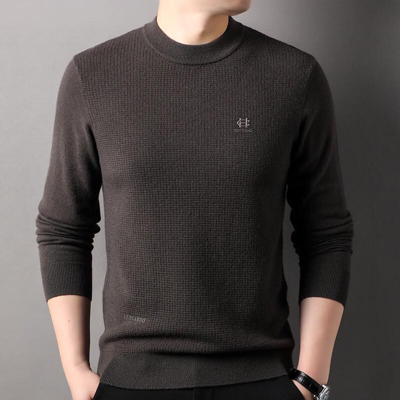 Hengyuanxiang Men s 100% Wool Round Neck Warm Sweater XL