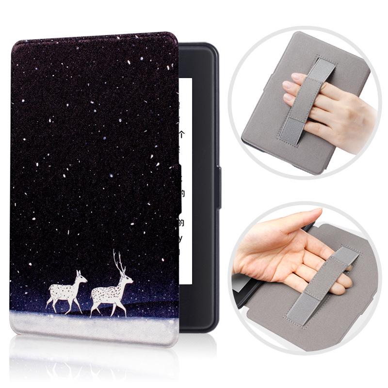 Handheld Protective Case for Kindle Paperwhite 3/2 – Slim Painted Shell with Hand Holder