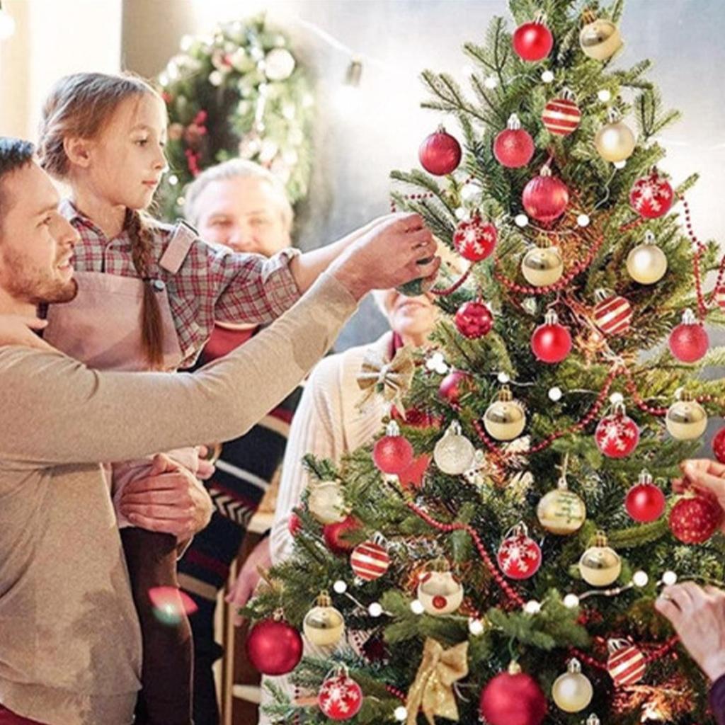 Ball Ornaments For Christmas Tree Shatterproof Long Lasting Pendant Decoration Christmas Tree Ball Decorations For Relatives