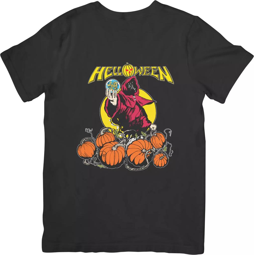 Helloween Music Unisex Fit for Men & Women Quality Cotton T-Shirt Black