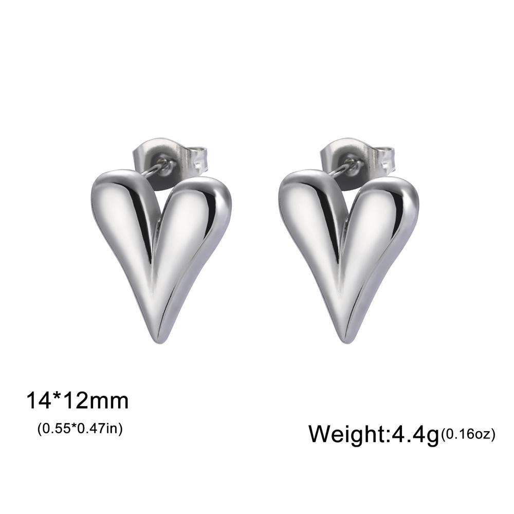 Vintage Heart Pendant Necklace for Women Stainless Steel Jewelry Gold Color Charm Rolo Chains Choker Snake Chain Couple Gift