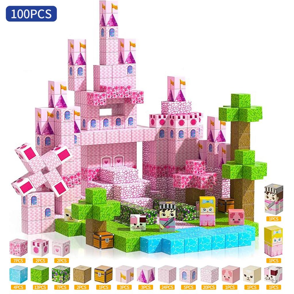 Children's magnetic block STEM toy cube magnetic puzzle construction piece