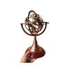 12.7 cm Brass Armillary Sphere World Globe on Wooden Base Maritime Nautical Celestial Decor Navigation Globe Home Decor Gift