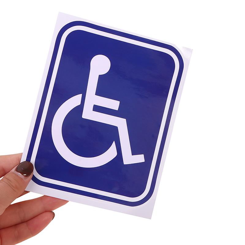 2Pcs Disabled Sign Disability Mobility Parking Car Sticker Pvc Decal For Auto