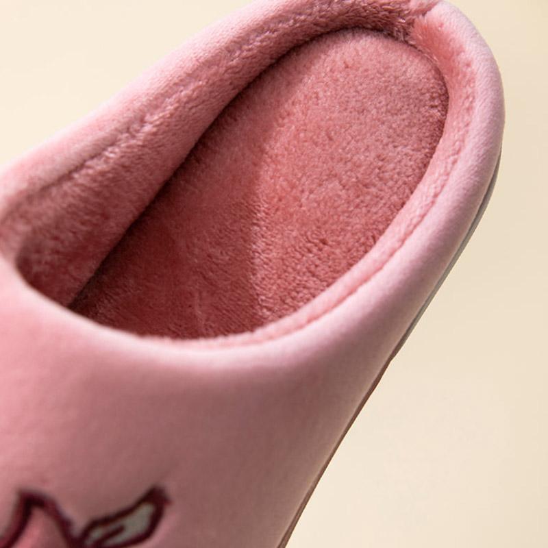 Cotton Slippers Men's Winter Home Indoor Warm Non-slip Thick Bottom Suede Cotton Shoes